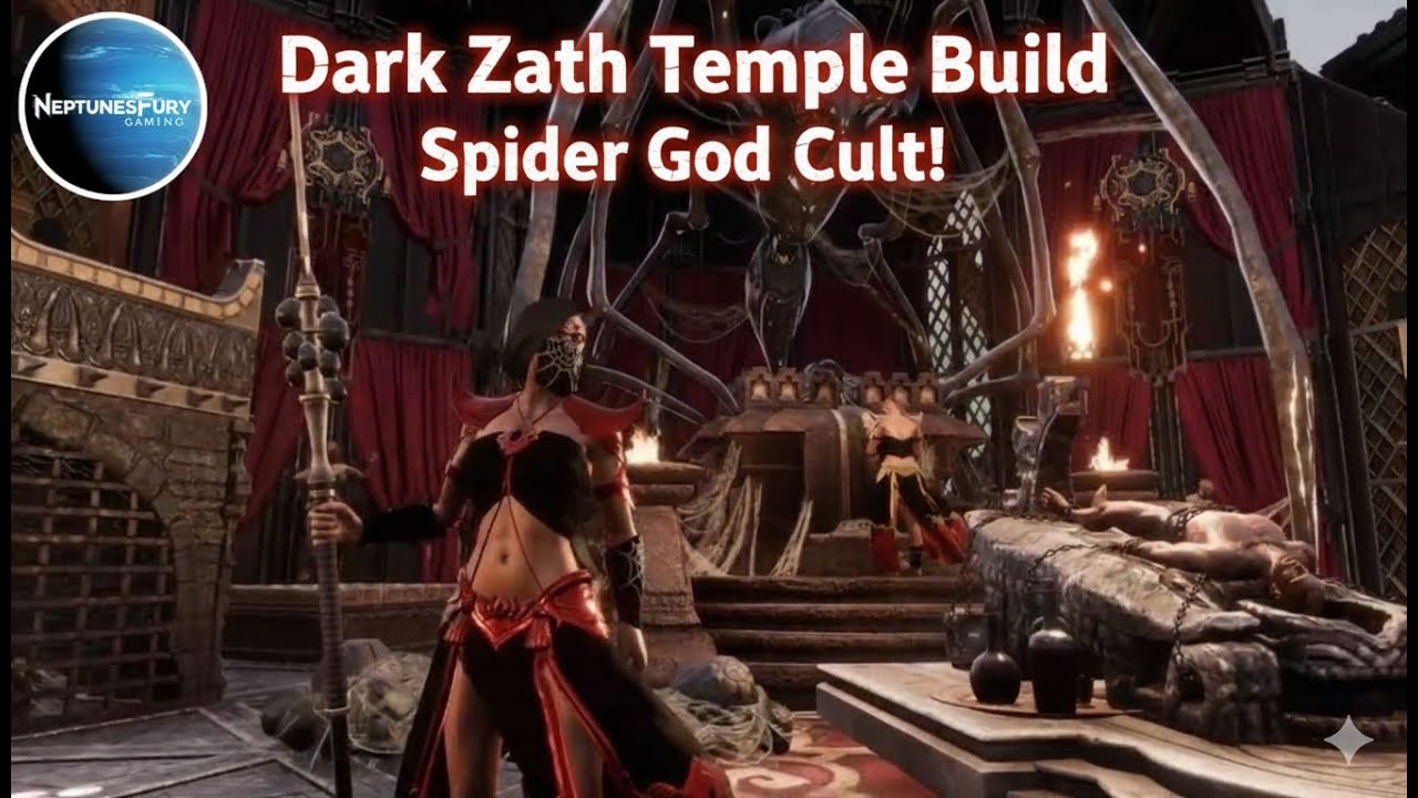 Conan Exiles - Dark Zath Temple Build - Spider God Cult!