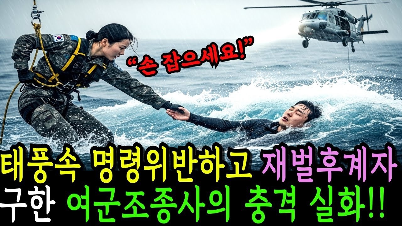 태풍속 명령위반하고 재벌후계자구한 여군소군소령의 충격실화오디오북감동사연
