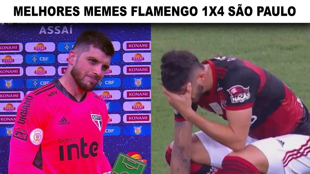 OS MELHORES MEMES DO FUTEBOL SÃO PAULO 4X1 FLAMENGO - TENTE NÃO RIR !!!