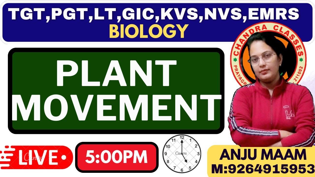 PLANT MOVEMENT || BY ANJU MAM || TGT,PGT,LT,GIC, BIOLOGY