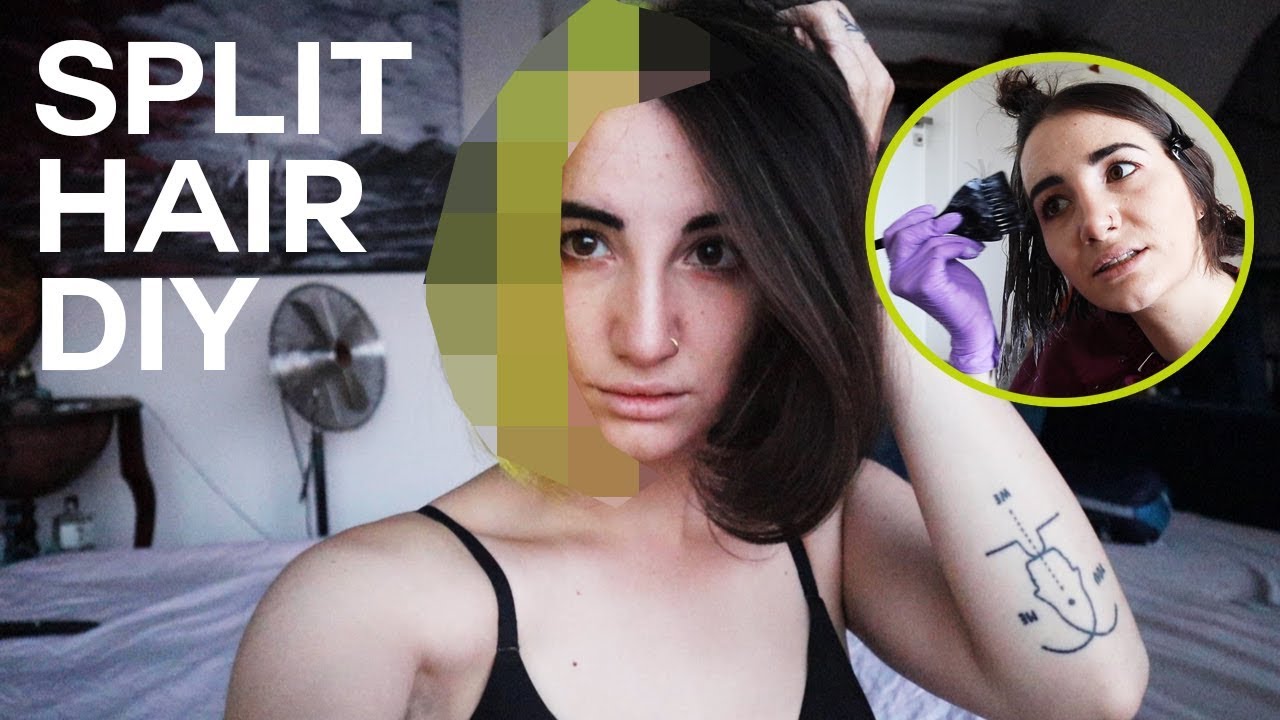 When my hair said 🌗 I felt that. Split Haare bleachen und f&auml;rben. Zu Hause. Oh no. Hi Myci.