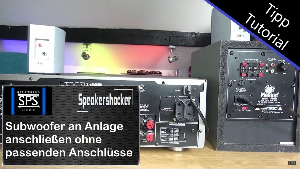 Subwoofer Verstärker anschließen an jeder Stereoanlage ohne passende Anschlüsse