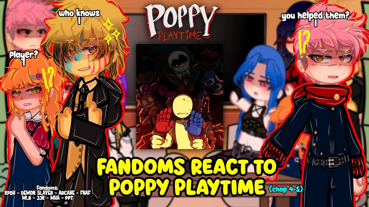 (🇺🇲) Fandoms React To Each Other: Poppy PlayTime (Player) || Contains Spoilers! || 2x Speed | GACHA
