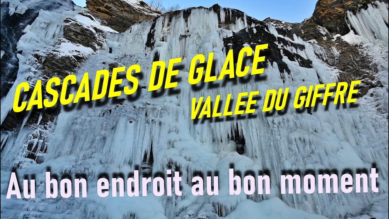 CASCADES DE GLACE; cascades du Giffre
