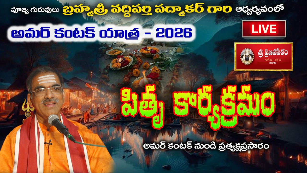 Pitru Karyakramam - పితృ కార్యక్రమము | By Brahmasri Vaddiparti Padmakar Garu | Live From Amarkantak