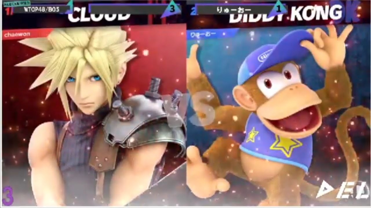 Sparg0 (Cloud) vs. Ryu-Oh りゅーおー (Diddy Kong) - Delta #8 Quad Stream | 03 May '24