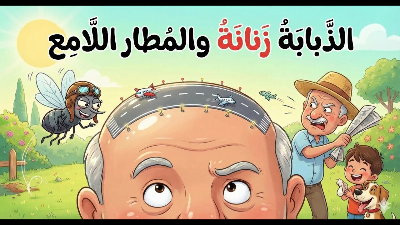 الذبابة زنانة والمطار اللامع ✈️👴 | قصة مضحكة للأطفال