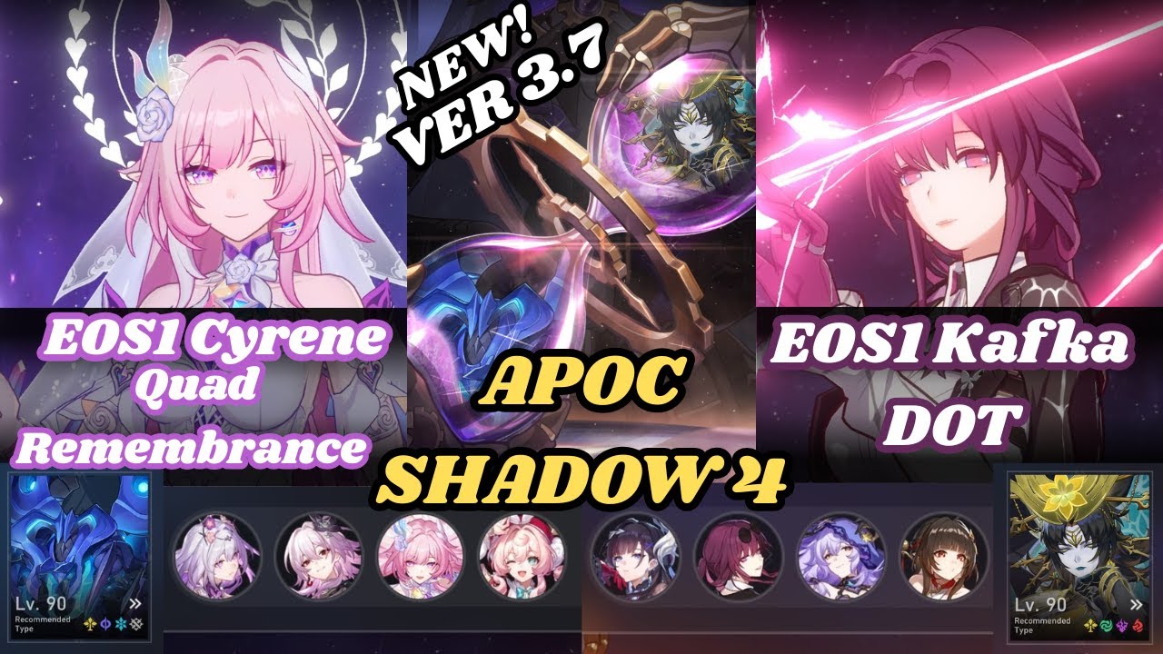 E0S1 Cyrene Quad Remembrance & E0S1 Kafka DOT | НОВИНКА Apoc Shadow 4 | 3 звезды | Honkai Star Ra...