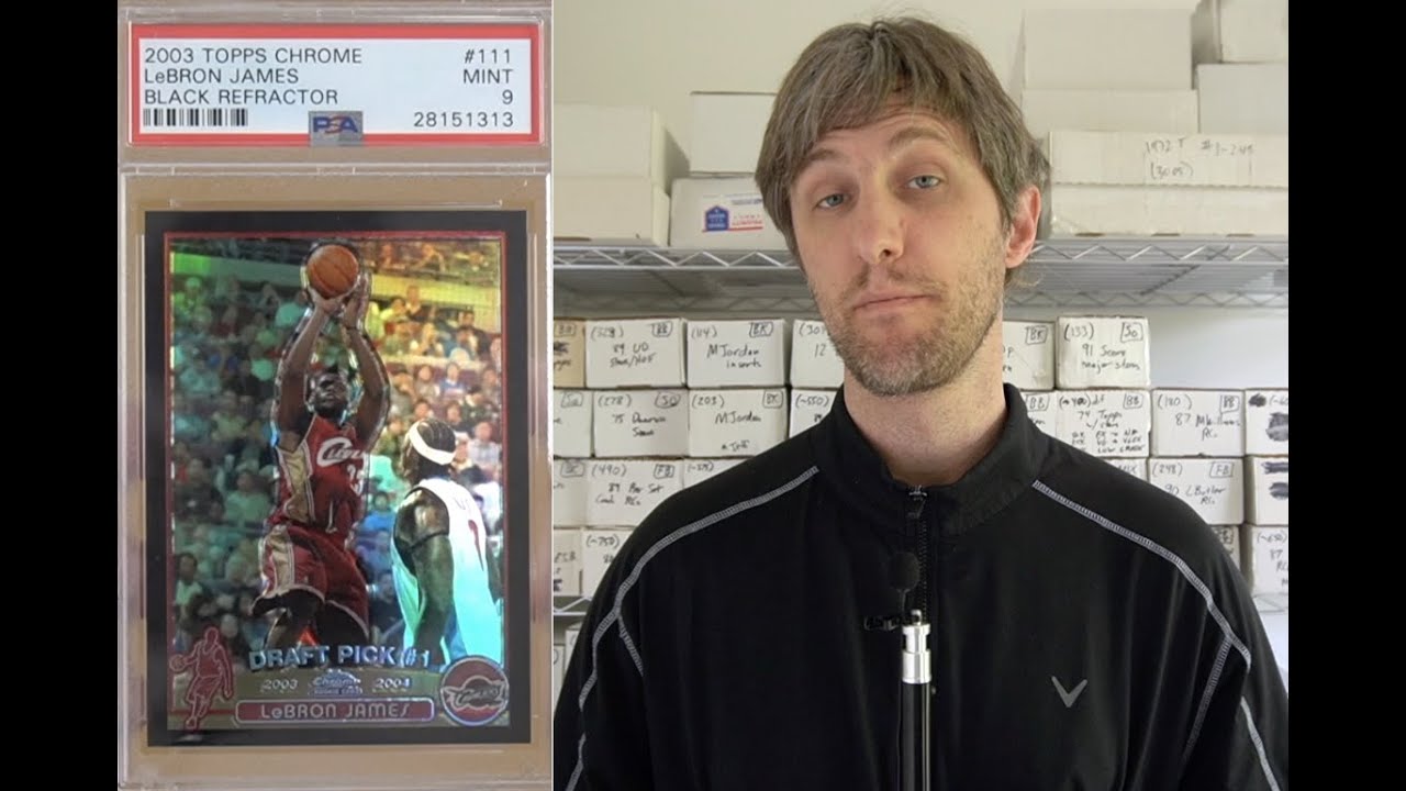 Ежегодное обновление моей самой ценной карты: 2003 Topps Chrome Black Refractor LeBron James RC P...