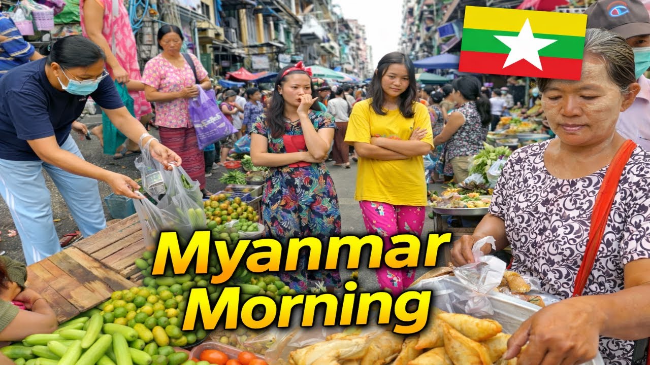 Так люди начинают свое утро в Янгоне, Мьянма 🇲🇲