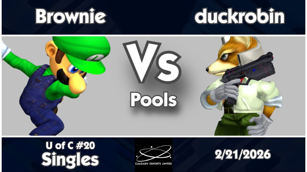 U of C #20 - Brownie (Luigi) vs duckrobin (Fox) Melee Singles Pools