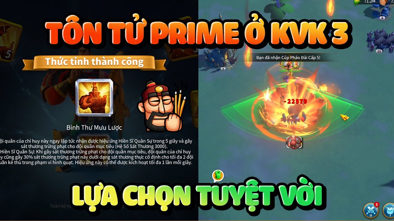 Lên Tôn Tử Prime Cho Kịp Trend Bộ Binh KvK 3 - Tướng Đơn Mục Tiêu Mà Như Aoe Rise of Kingdoms