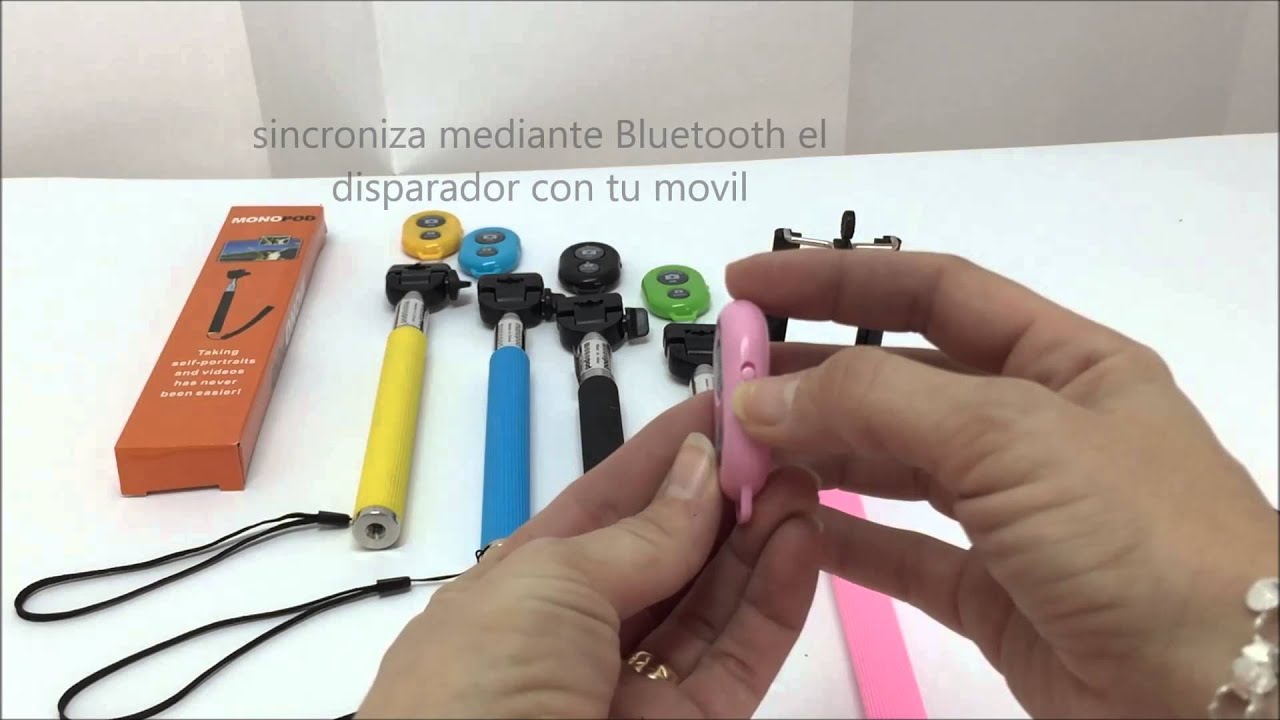 Palo Selfie, Monopod, Pack Selfie palo+soporte smartphone+disparador bluetooth