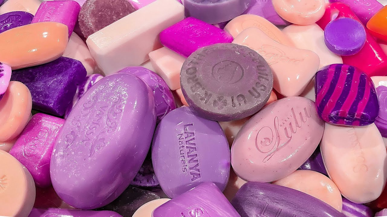 Reversed - CF Purple ASMR Soap Haul 💜 100 Purple Soaps Rewrapping Reboxing Repacking 💜