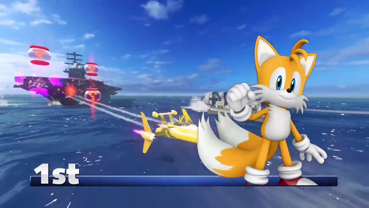 Sonic & All-Stars Racing Transformed - Carrier Zone Expert - Tails gameplay
