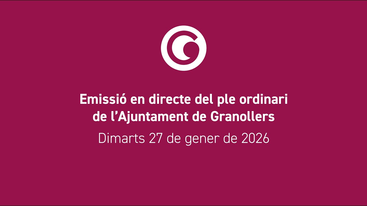 Ple de l'Ajuntament de Granollers (27 de gener de 2026)