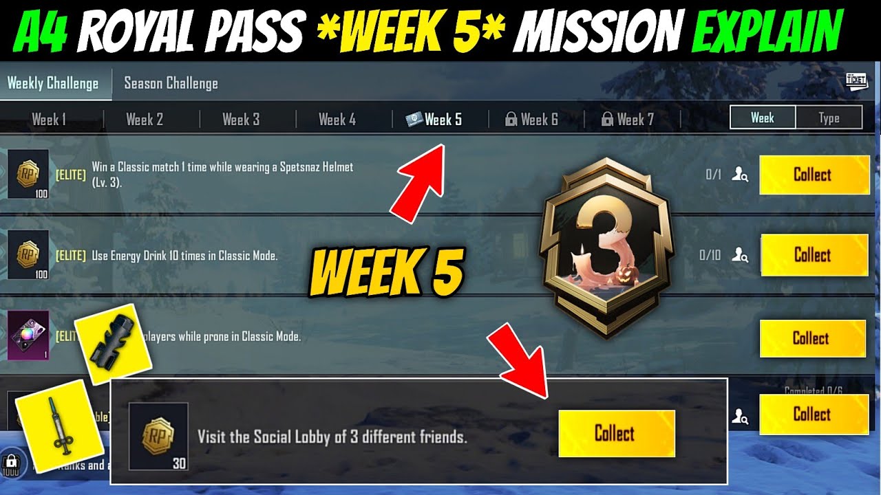 A4 ROYAL PASS WEEK 5 MISSION | BGMI A4 RP MISSION EXPLAIN | BGMI WEEK 5 MISSION