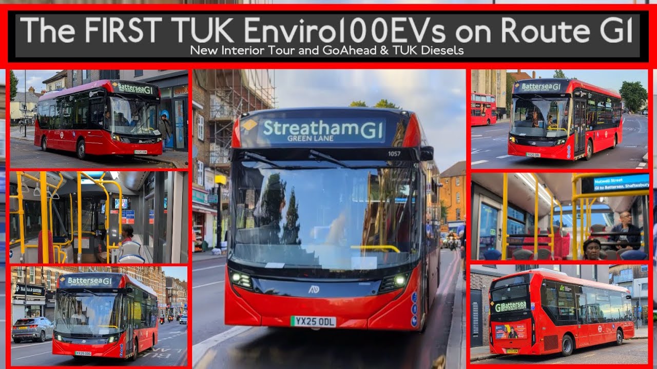 The FIRST TUK Enviro100EVs on Route G1 | New Interior, Enviro200s, MMCs & GoAhead (TfL London Buses)