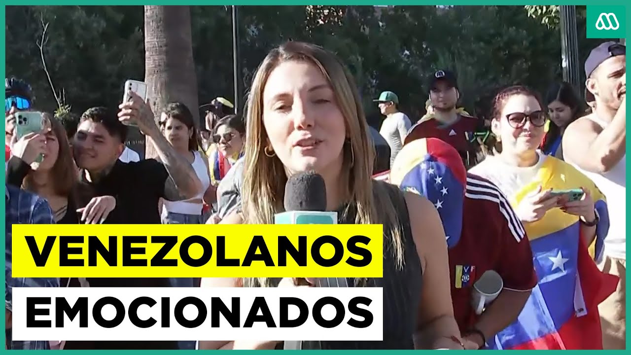 Salieron a celebrar: Venezolanos en Chile emocionados por captura de Maduro
