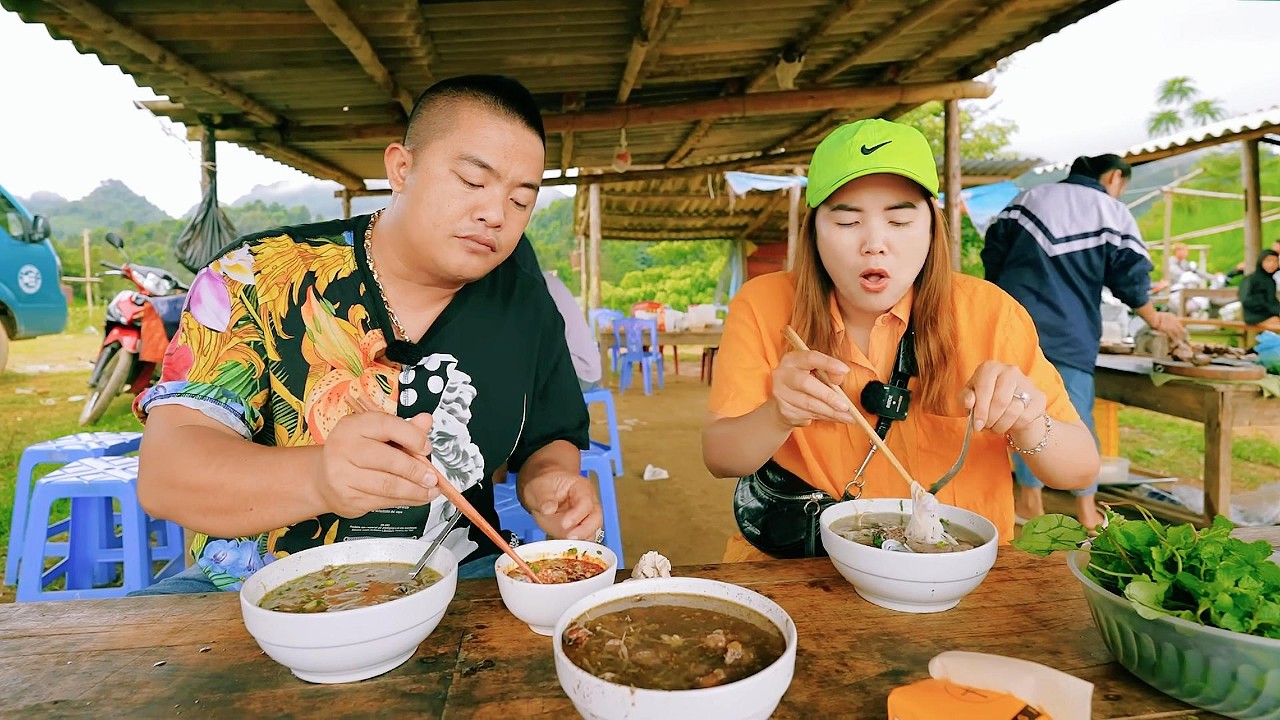 THƯỞNG THỨC BÁT BÚN SIÊU NGON TẠI CHỢ PHIÊN PHA LONG | MƯỜNG KHƯƠNG | TUYÊN XINH GÁI