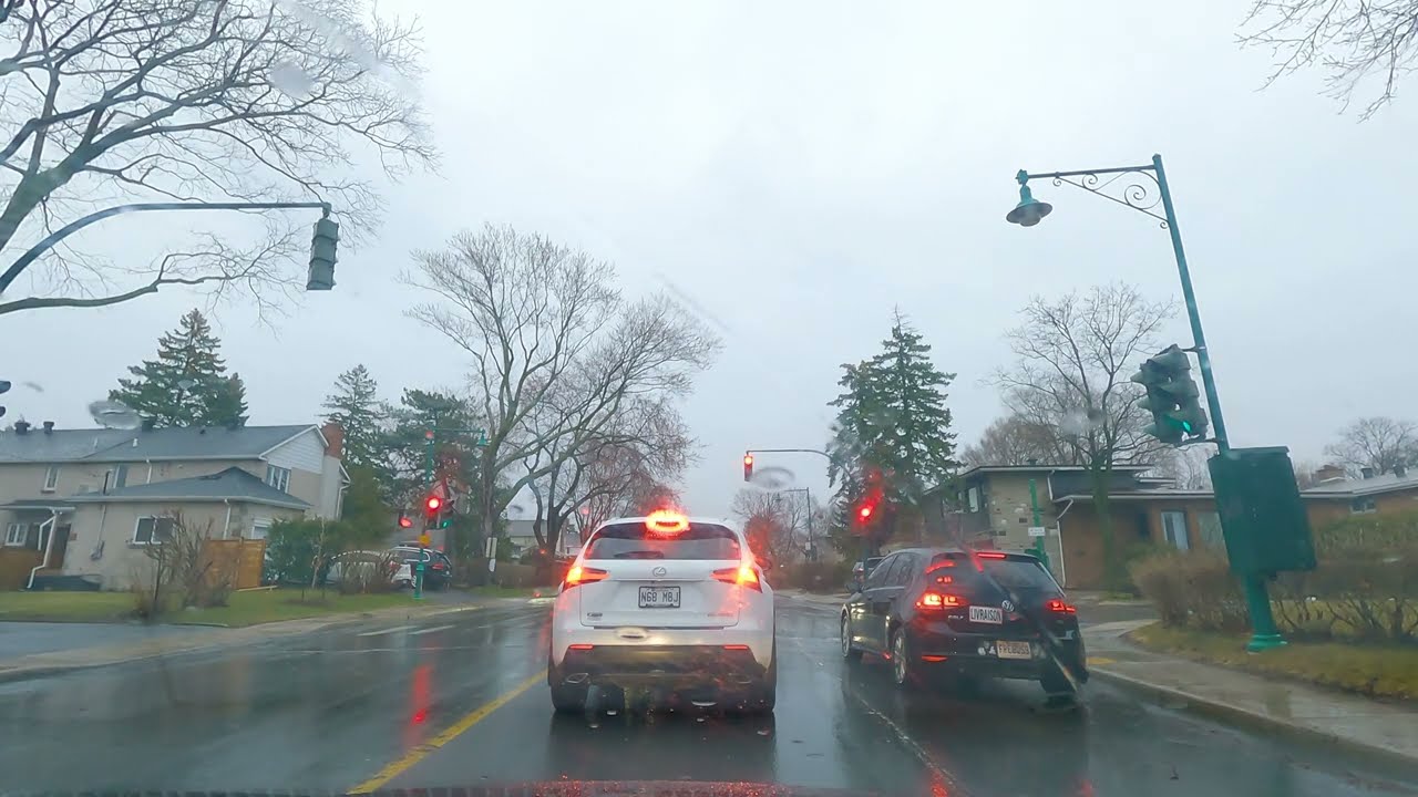 ASMR DRIVING STARBUCKS TO RUE GUY MONTREAL