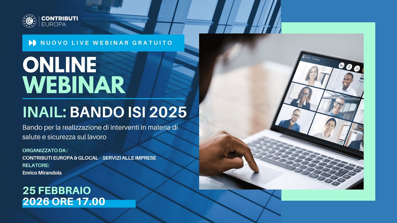 INAIL: Bando Isi 2025 per la realizzazione di interventi in materia di salute e sicurezza sul lavoro