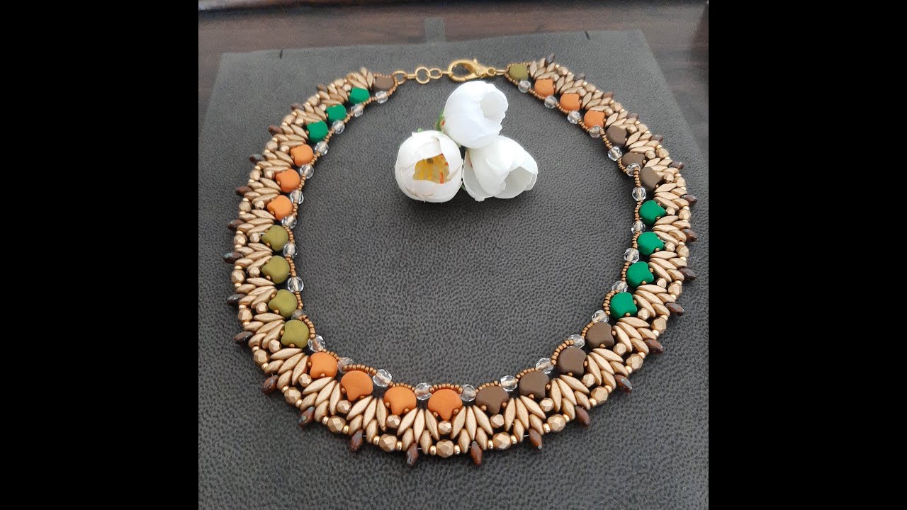 Tutorial COLLANA con ginko mobyduo PROFUMO D'AUTUNNO collaborazione con Perline Fantasy