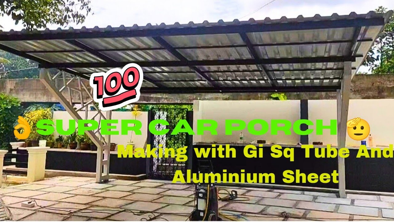 Car Porch Making/കാർ പോർച് എങ്ങനെ മനോഹരമായി ഉണ്ടാക്കാം /#welding #malayalam/#weldingequipment