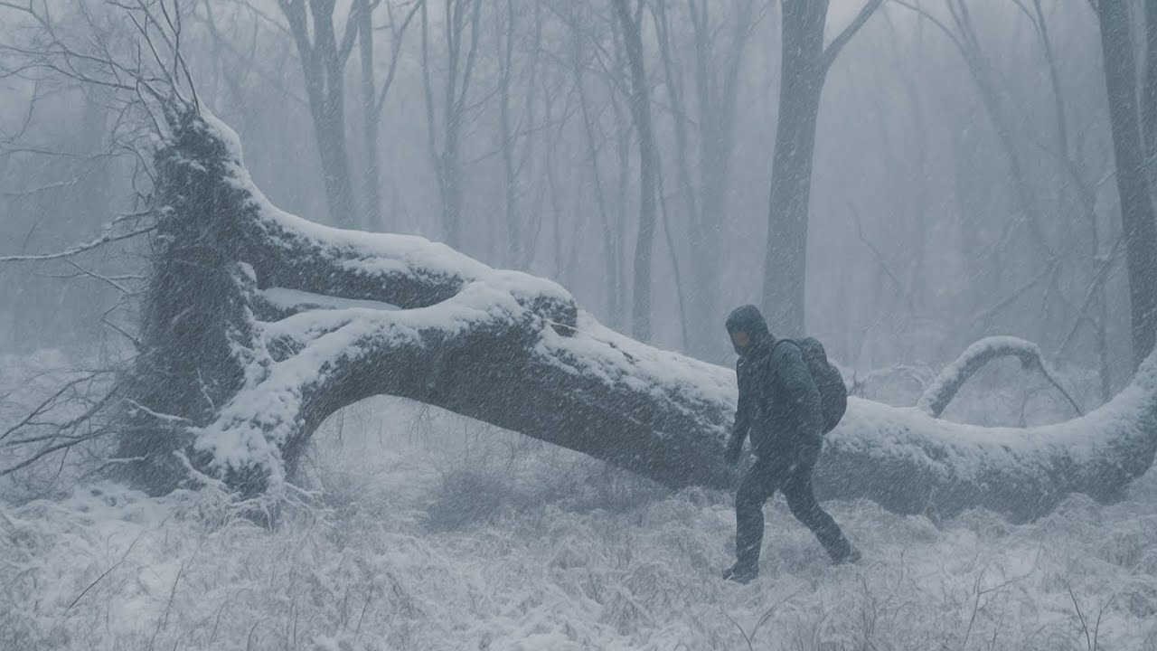 Survival Challenge in Heavy Snow and Blizzard-21°C TemperatureAlone in the Deep Wild,and Cold Jungle