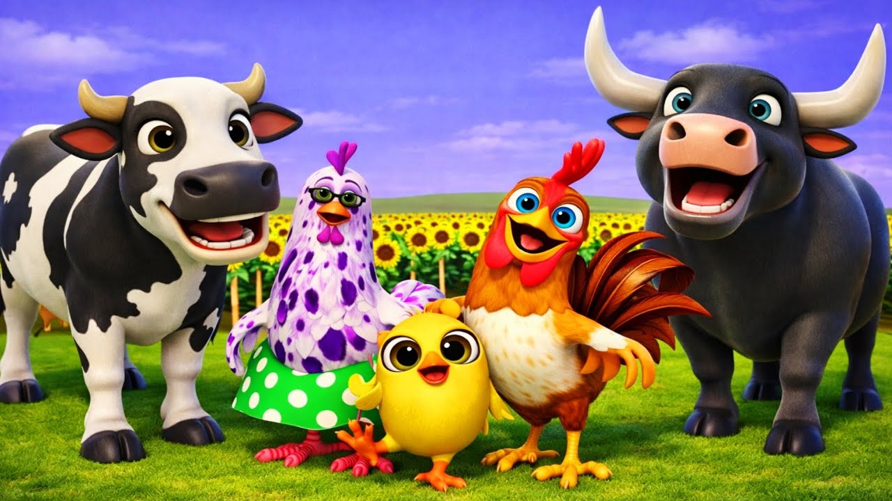 El Pollito y el Tractor 3D musical | Canciones de la Granja de Zenón