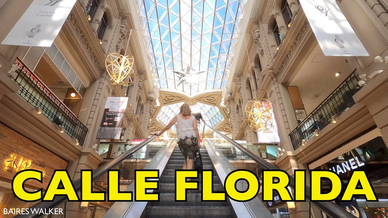 [4K] Buenos Aires Walk - Calle Florida / Galería Jardín / Galerías Pacífico - Buenos Aires