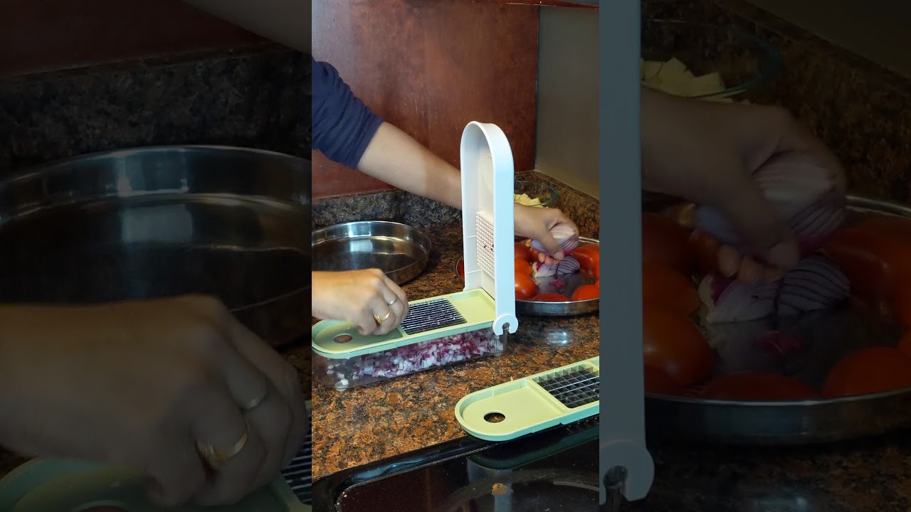 How to Chop/Dice Vegetables with Vidalia Chop Wizard (Manual Chopper)