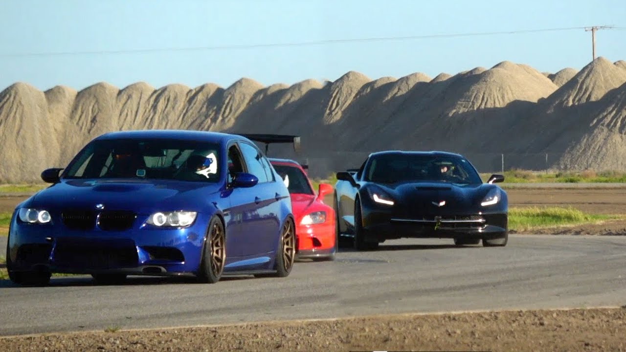 E90 M3 vs S2000 vs Stingray Corvette | Buttonwillow Raceway 13 CW