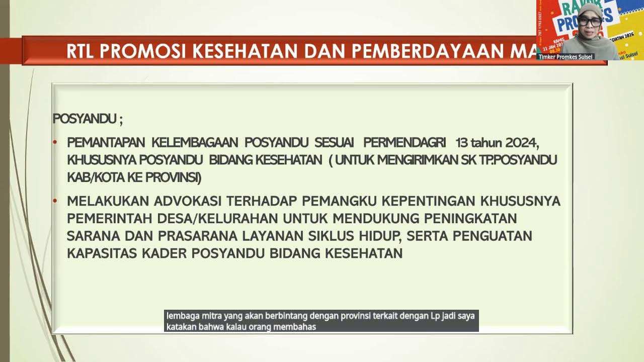 Rapat Kerja Program Promosi Kesehatan