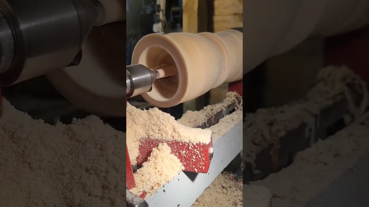 That was scary! Respect the lathe! #woodturning #wood turning #fail #scary #asmr #foryou
