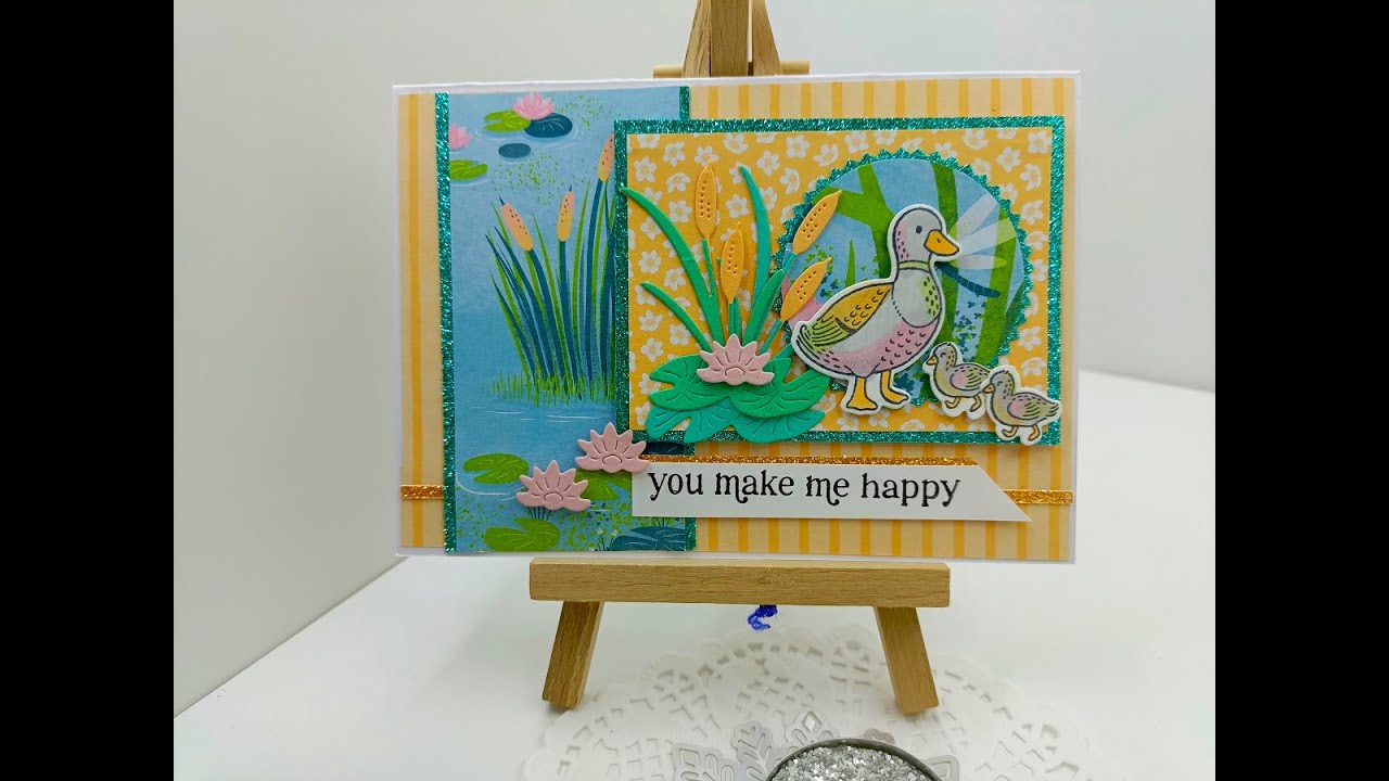 Jazzing Up my Sketch Card, using Charming Duck Pond Suite, Stampin Up