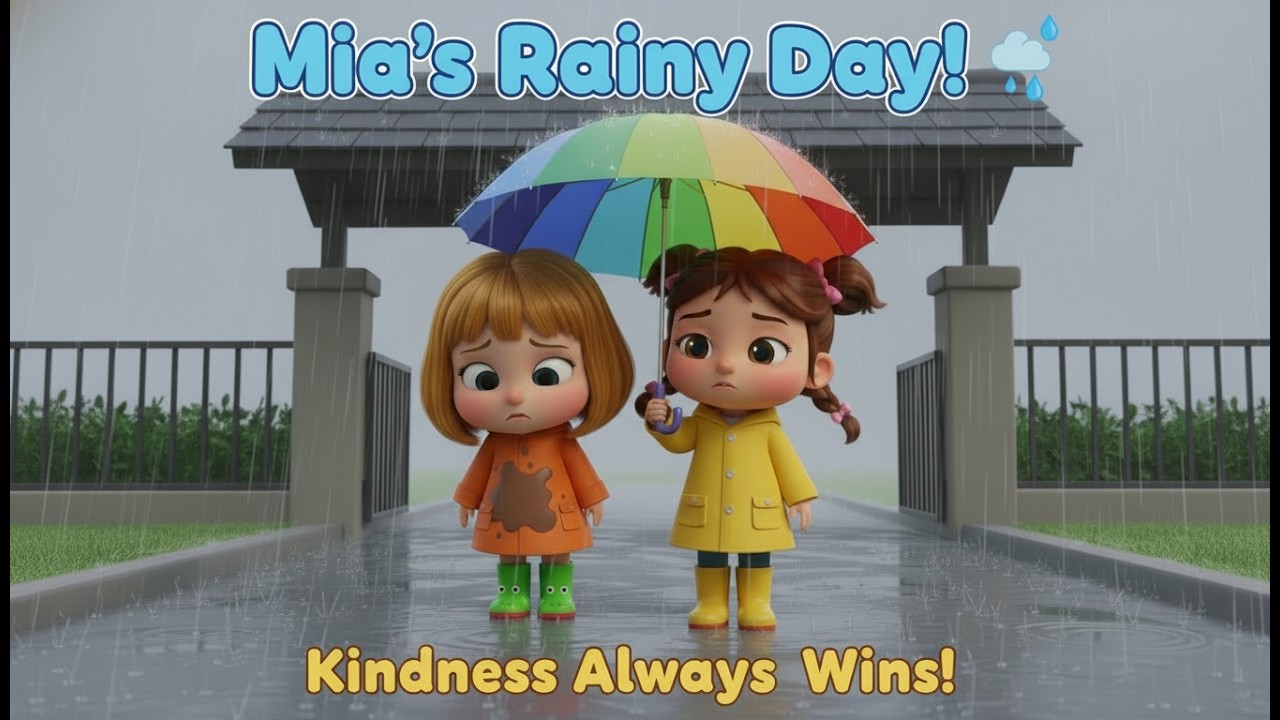 Mia's Rainy Day! 🌧️☂️ | Kindness Always Wins | Mia & Lily | Kids Story | PlayfulTales