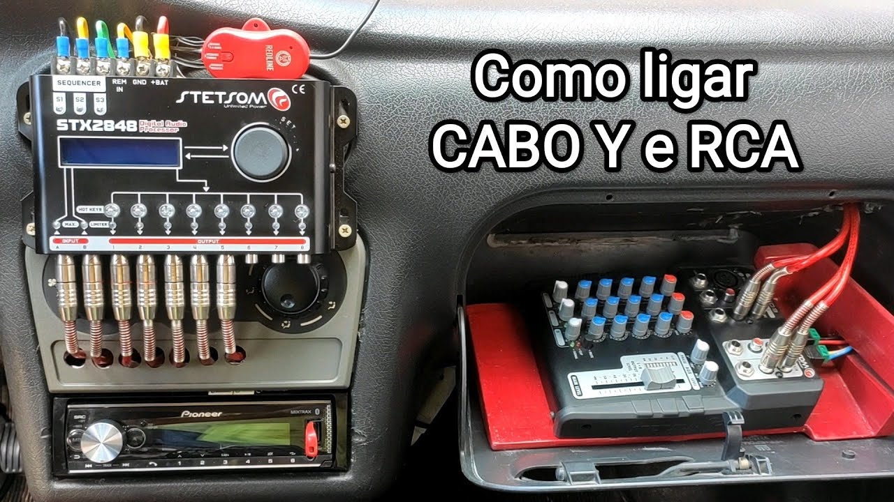 Como ligar CABO Y e RCA no PROCESSADOR, Player, Mesa e Amplificadores + Como instalar Rack Móvel