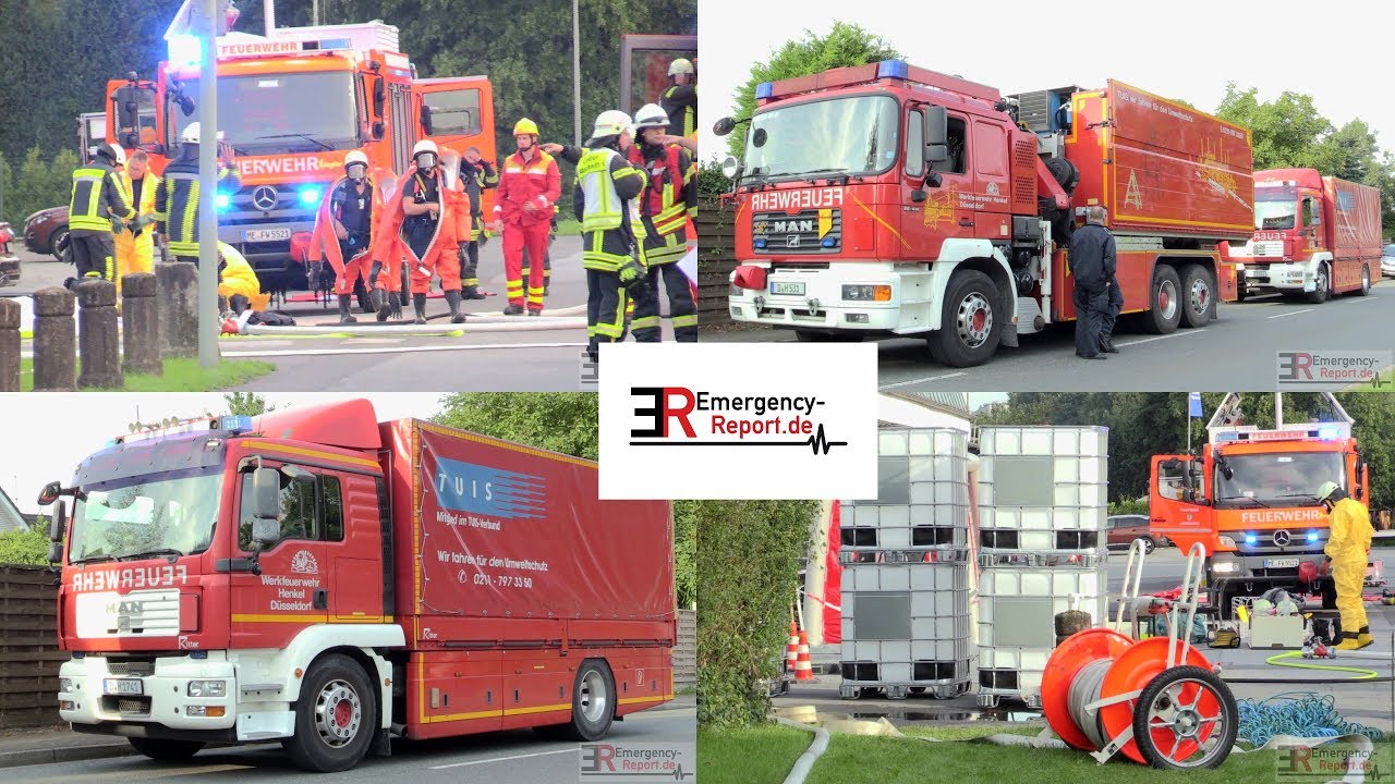 [CHEMIEUNFALL IN LANGENFELD] - Großalarm für die Feuerwehr ~ Einsatzfahrten -