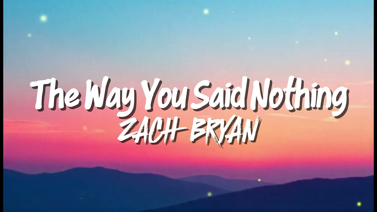 Zach Bryan - The Way You Said Nothing (NEW SONG 2025) - COVER REMIX