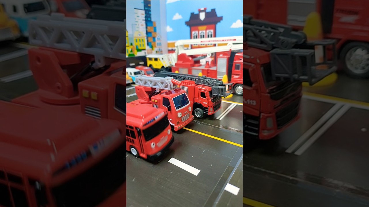 Tayo Truk Damkar Balapan Drag Race Diecast 