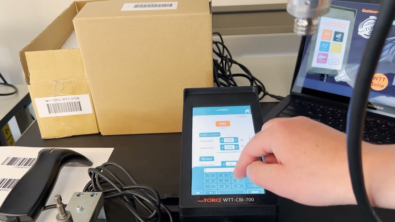 weTORQ WTT Gesteuertes Schraubsystem Einstellung Parameter