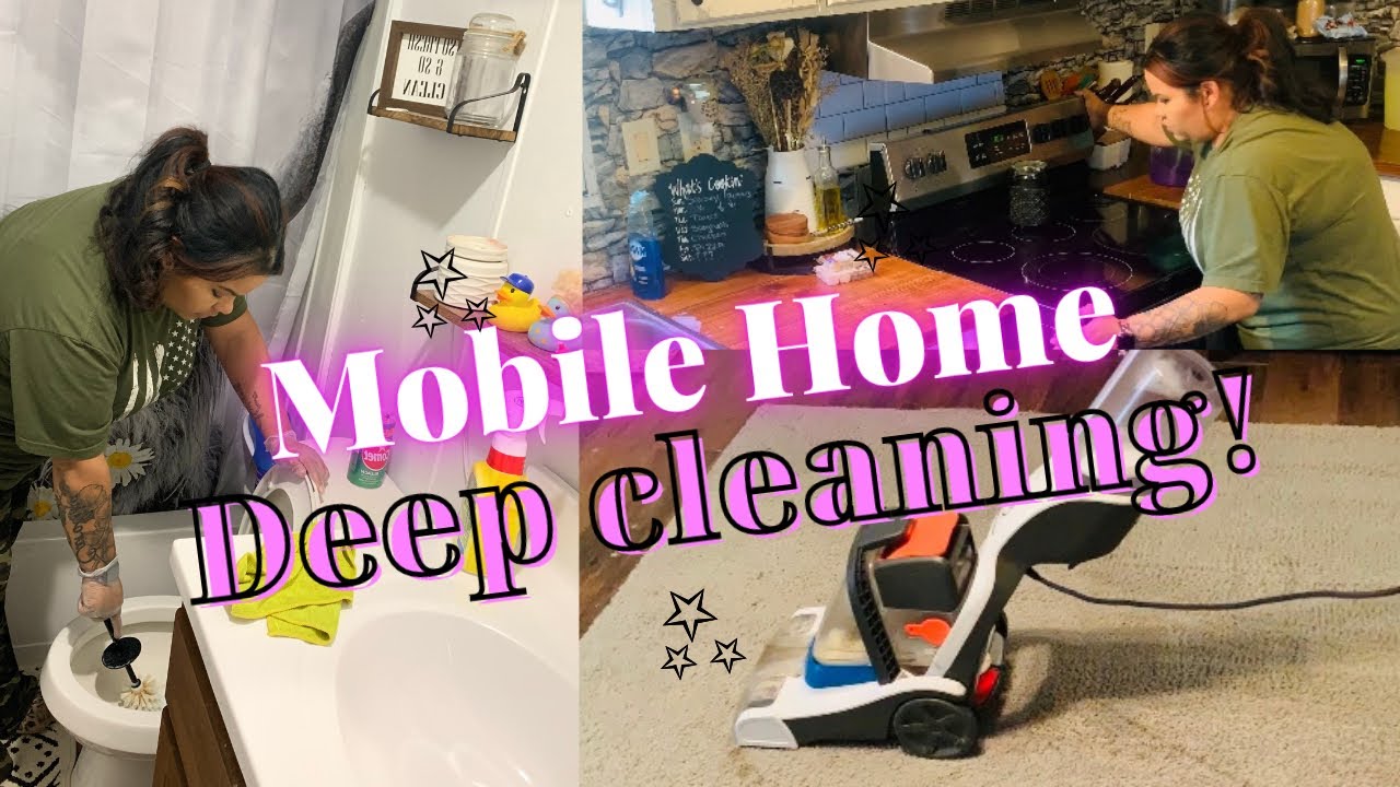 Mobile home DEEP CLEANING | Extremely motivating!