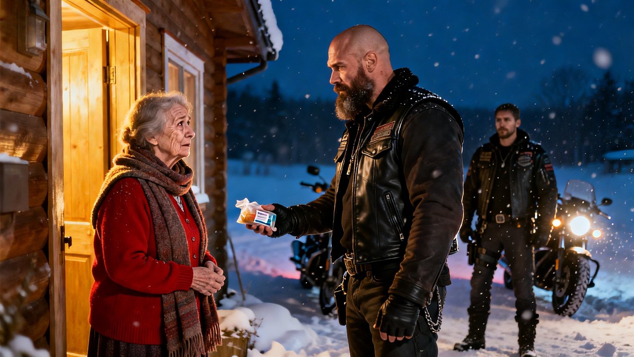Old Woman Shelters 20 Freezing Hells Angels Bikers — Next Morning 1000 Stop Outside Her Door