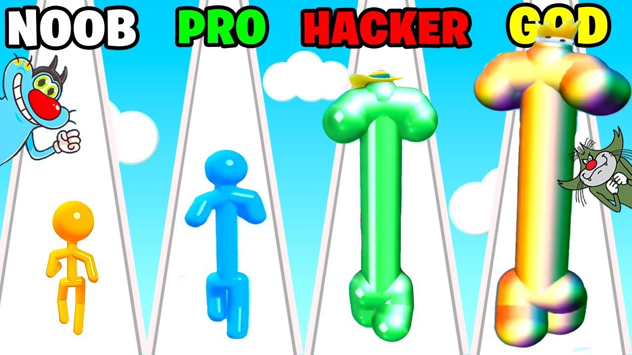 NOOB vs PRO vs HACKER vs God | In Tall Man Run | 4Fun