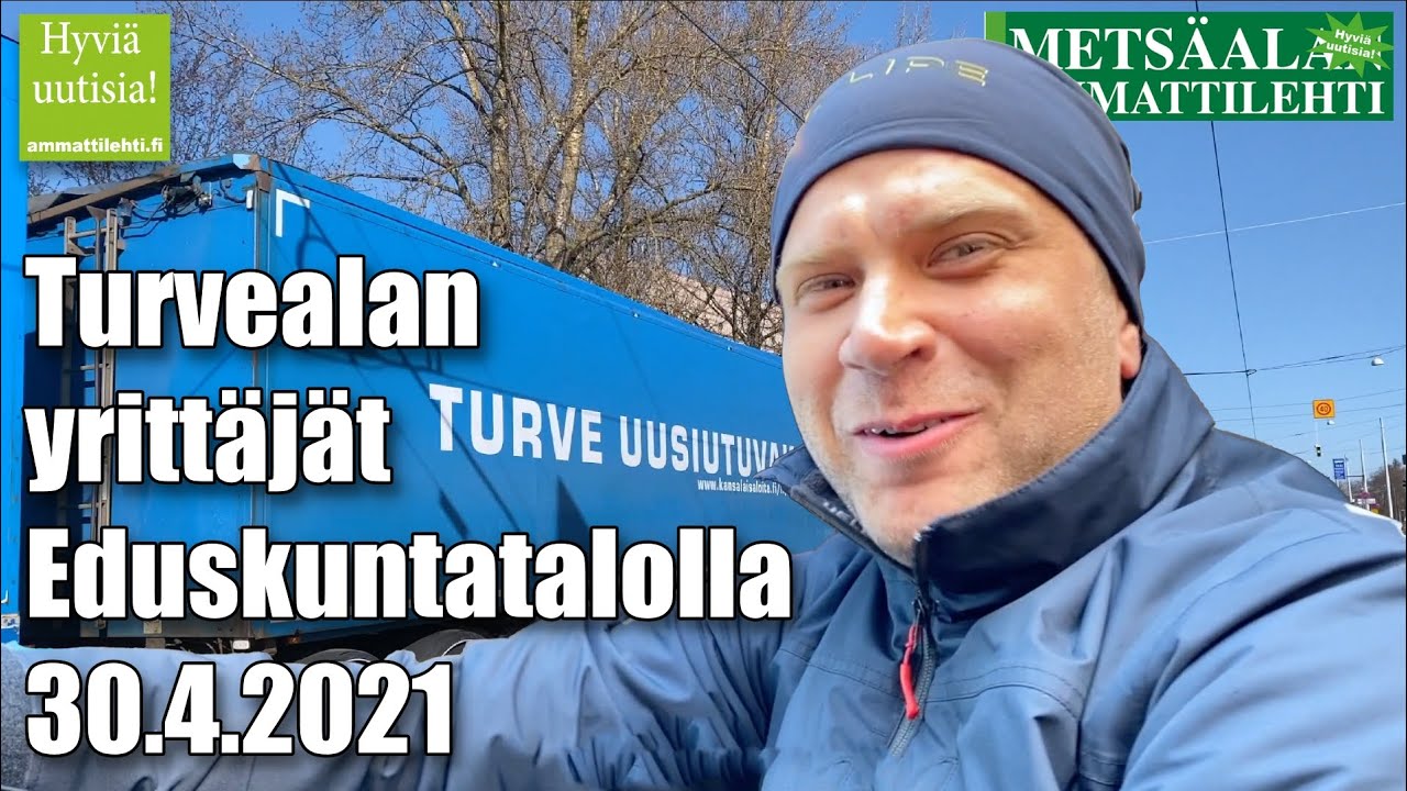 Turvealan yrittäjät eduskuntatalolla 30.4.2021