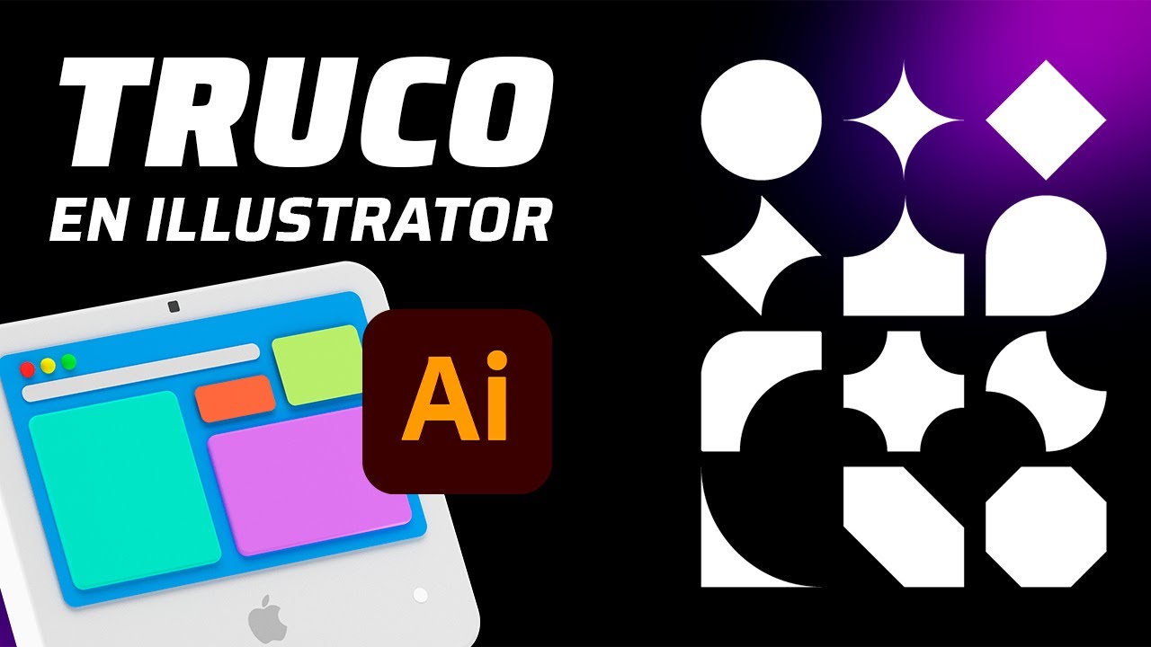 TRUCO en Illustrator / crea formas fácilmente en #adobeillustrator