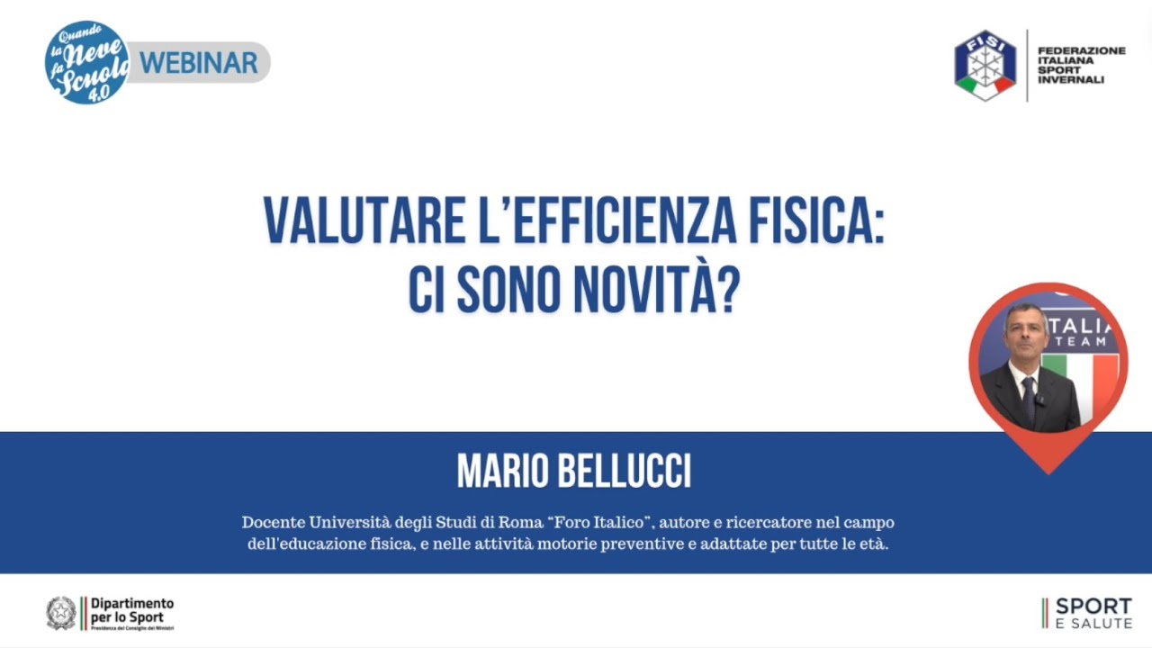 Webinar FISI | Valutare l'efficienza fisica: ci sono novità?: intervento di Mario Bellucci | FISI TV