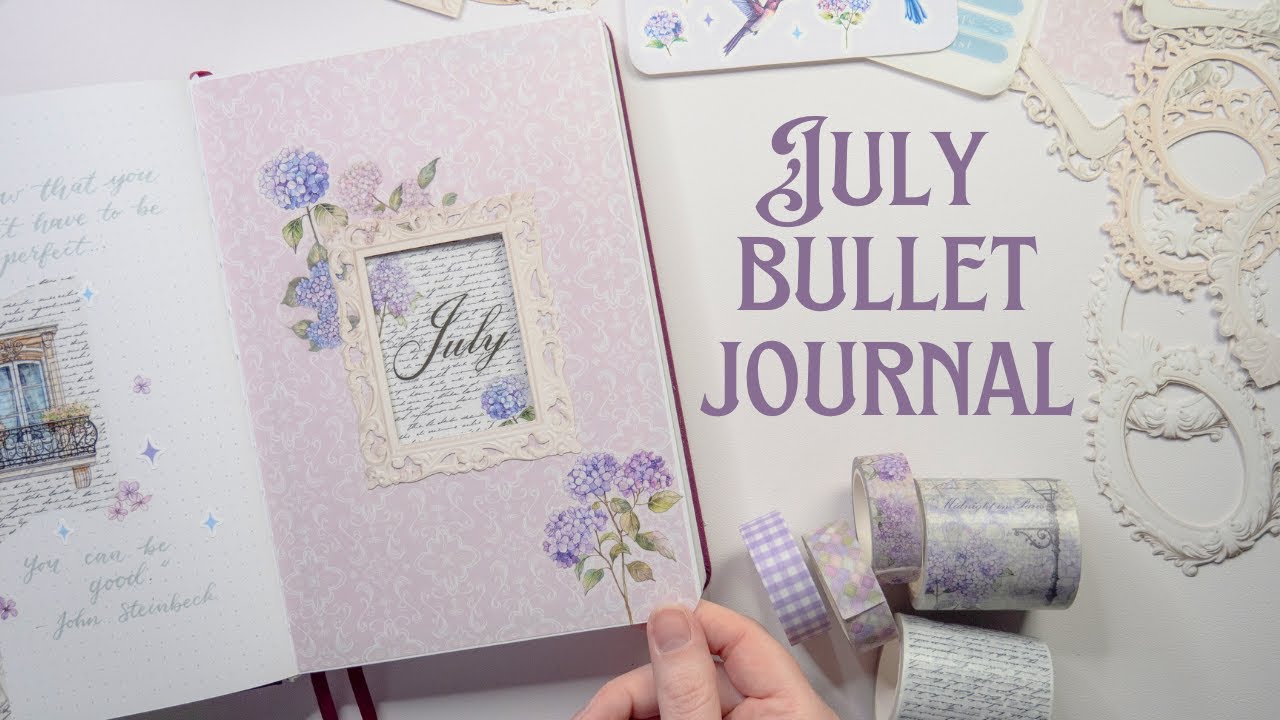 Plan With Me: July Bridgerton-Inspired Vintage Floral Bullet Journal Theme ✨
