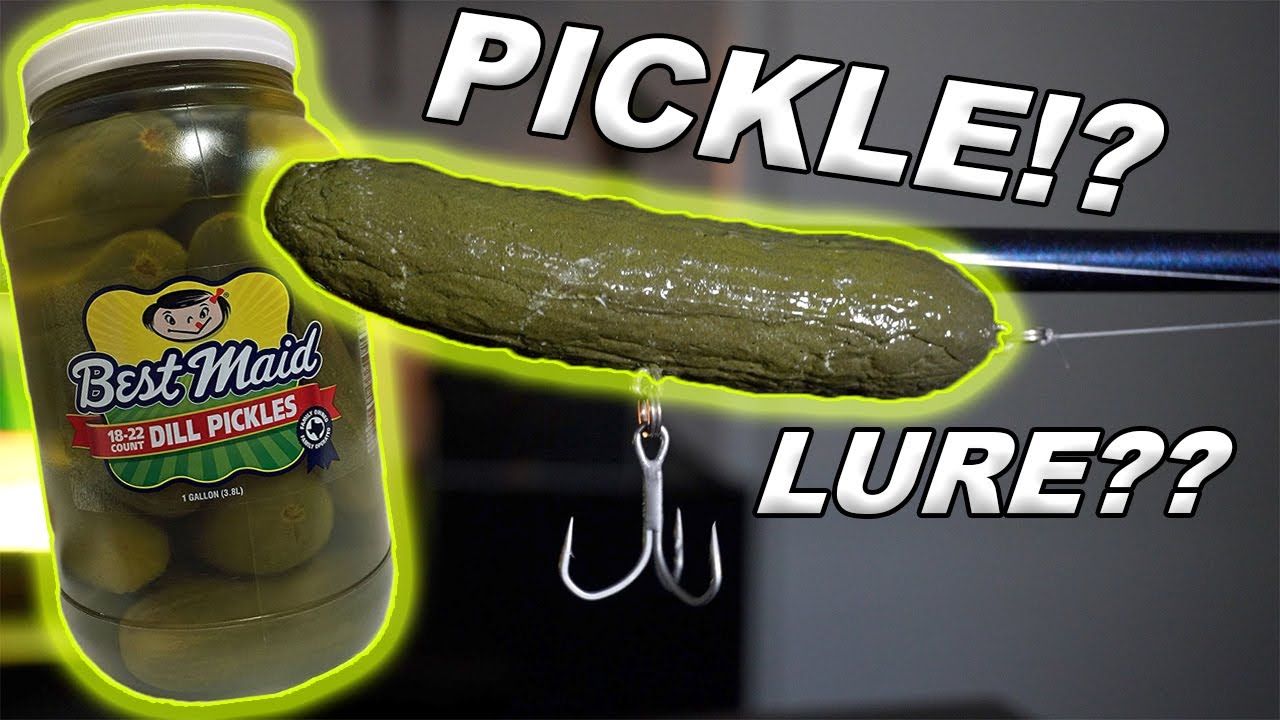 FISHING WITH A PICKLE LURE!! YES, I ACTUALLY CAUGHT A FISH ON IT!!